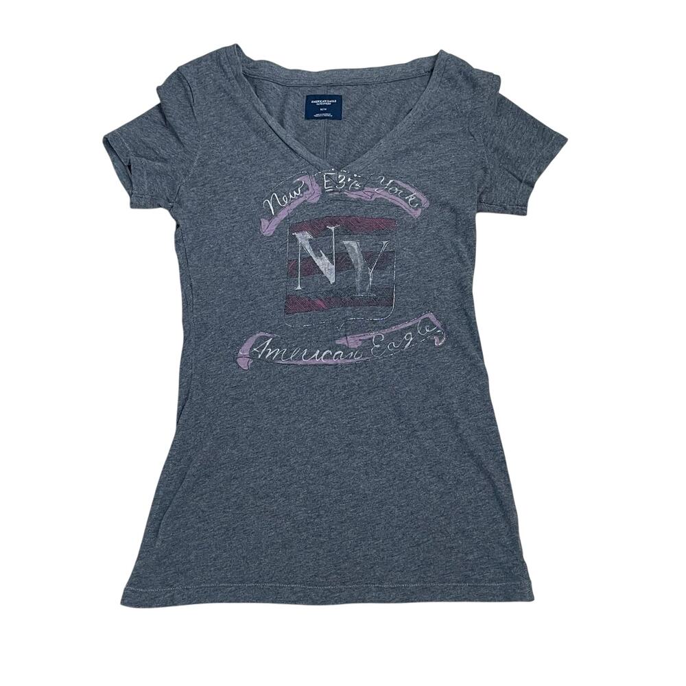 American Eagle Outfitters NY Graphic Tee – Women’s Sz M– Y2K Made in 2009